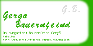 gergo bauernfeind business card